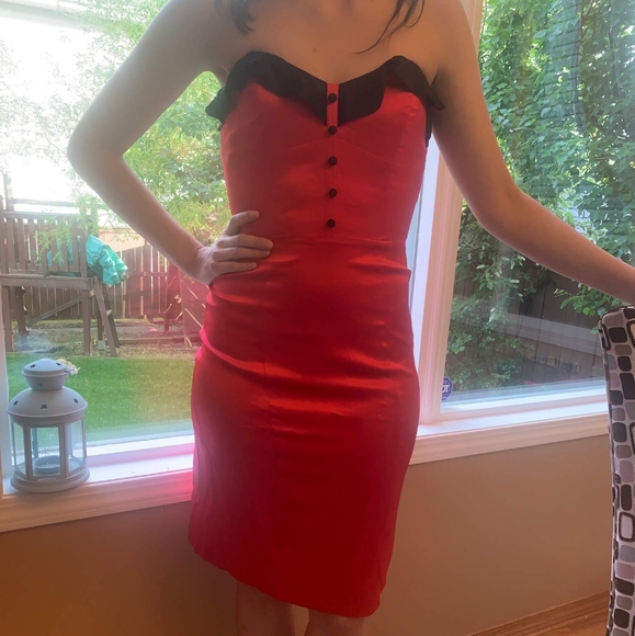 Betsey Johnson Vintage Strapless Dress 4 - Picture 1 of 8